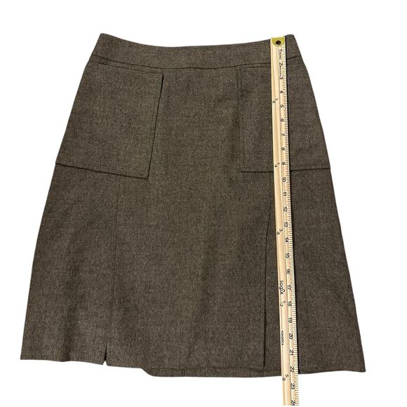 Jenne Maag Light Brown Wool-Blend Skirt w/Pockets DarkAcademia OfficeCore Size M - Picture 5 of 7